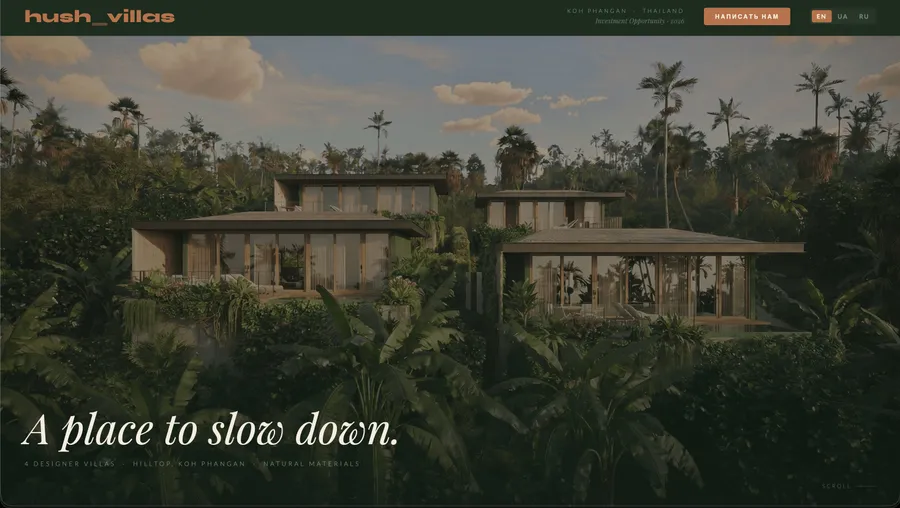 hush_villas website case study